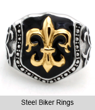 Steel Biker Rings