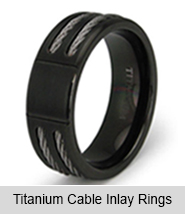 Titanium Cable Inlay Rings